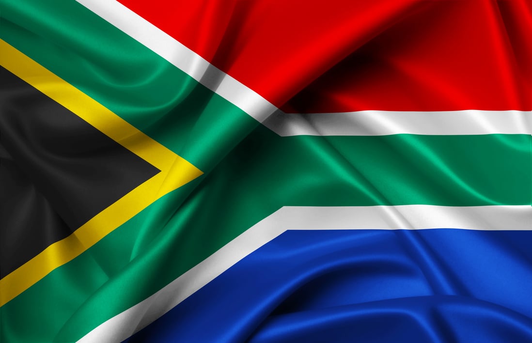 South Africa flag of silk