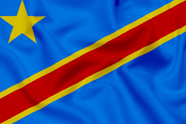 Democrat Republic Congo Country Flag